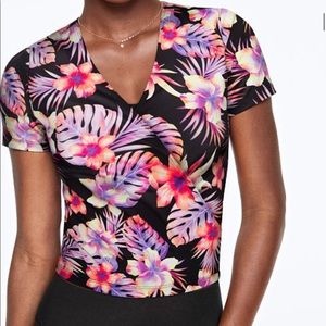 Pink Victoria’s Secret Ultimate Wrap Floral Top NWT